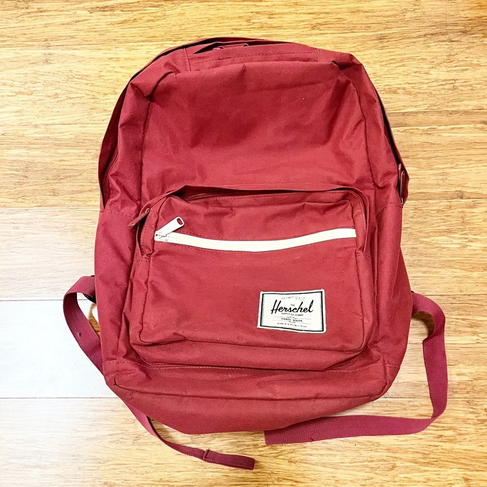 Herschel Supply Company Maroon Backpack with White Trim